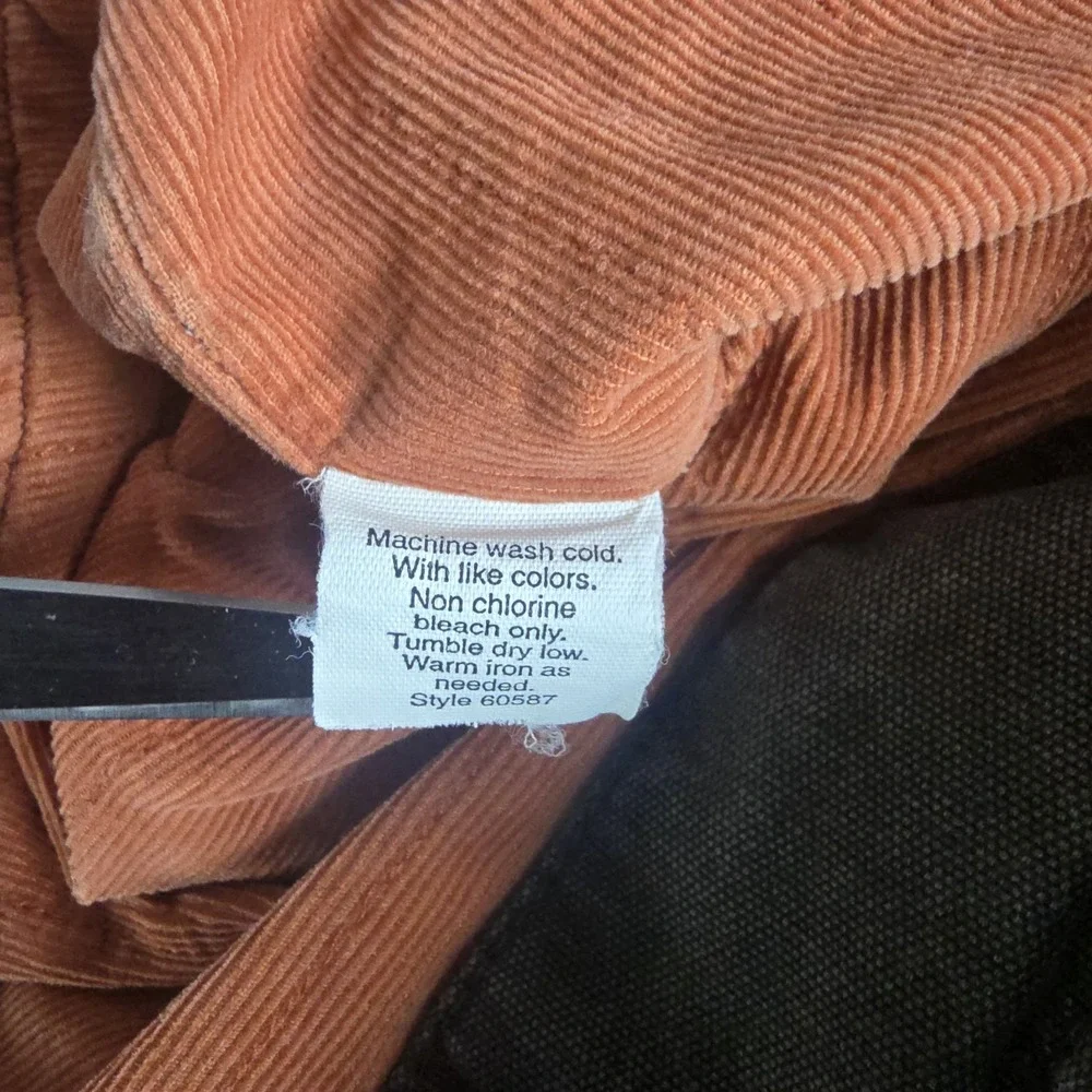 J.Crew Mens Barn Coat Chore Canvas Jacket Large‎ Brown Corduroy Lined VTG